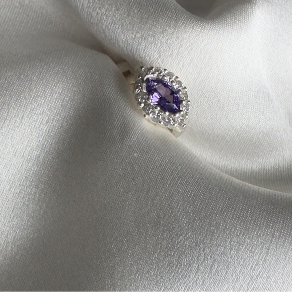 Amethyst Cz Earrings - Picture 3 of 6